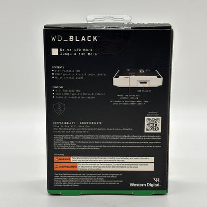 New Western Digital WD_Black For Xbox Portable HDD P10