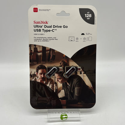 New Sandisk Ultra Dual Drive Go Type-C 128GB 2 Pack USB Drive SDDDC3-128G-AS162