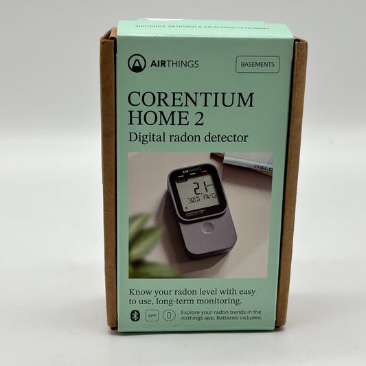 New Airthings Corentium Home 2 Digital Radon Detector 325
