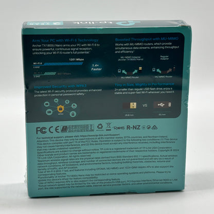 New TP-Link Archer TX1800U Nano Wi-Fi 6 Wireless USB Adapter AX1800