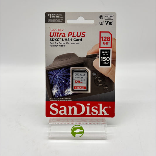New SanDisk  Ultra PLUS 128GB SDXC UHS-I Card