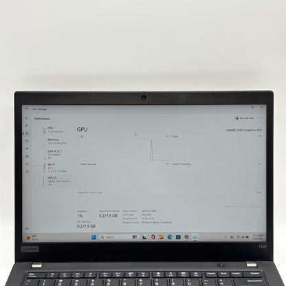 Lenovo ThinkPad T490 20N20032US 14" i5-8265U 1.8GHz 16GB RAM 256GB SSD