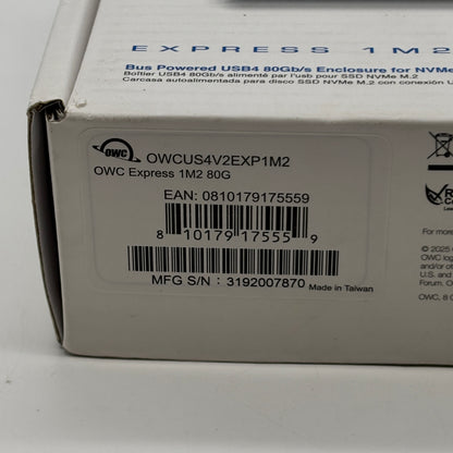 New OWC Express Enclosure for NVMe M.2 SSDs OWCUS4V2EXP1M2