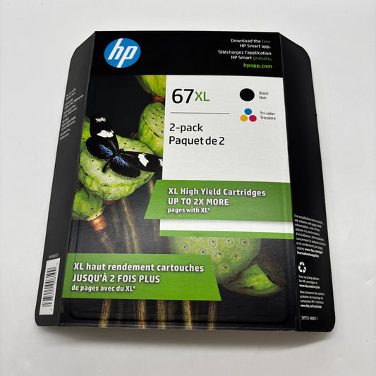 New HP 67XL 3YP31BN Black/Tri-color  Ink Cartridge EXP: 04/2027
