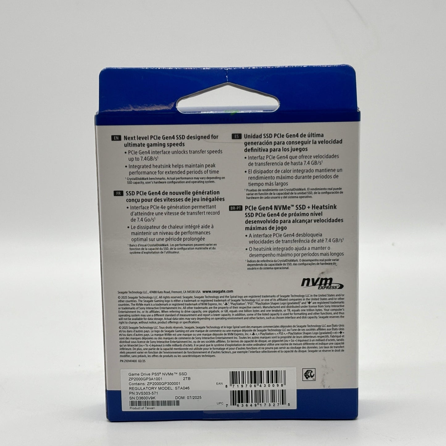 New Seagate 2TB M.2 Game Drive ZP2000GP300001 for PS5