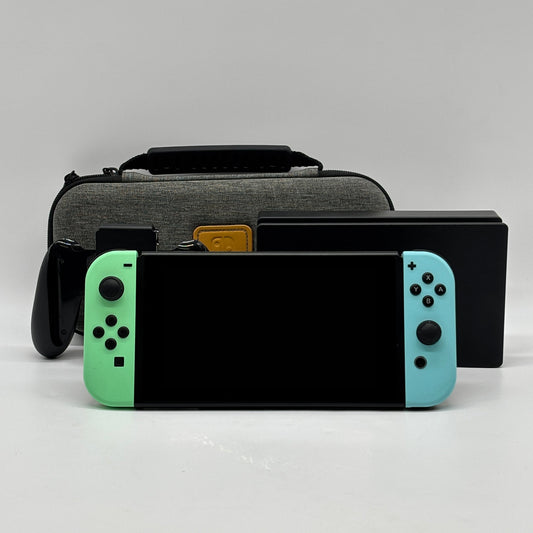 Nintendo Switch v2 Video Game Console HAC-001(-01) Animal Crossing Edition