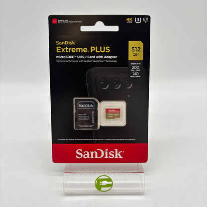 New SanDisk Extreme Plus 512GB MicroSDXC Card SDSQXBD-512G-AN6MA