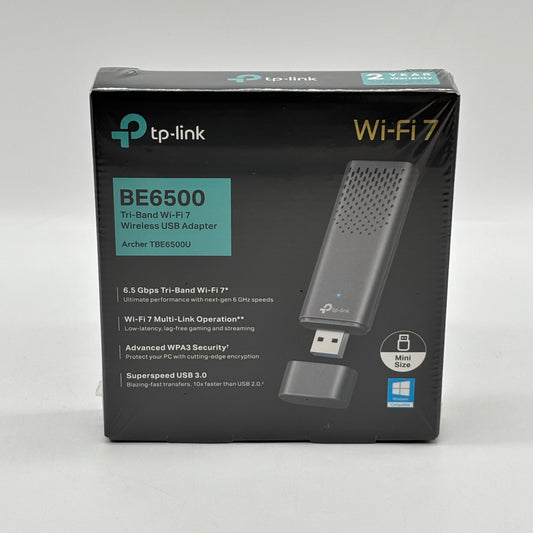New TP-Link Archer TBE6500U Wireless USB Adapter BE6500