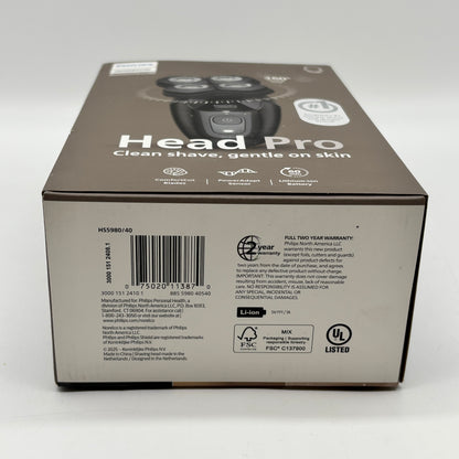 New Philips HeadPro Head Shaver 5000 HS5980/40