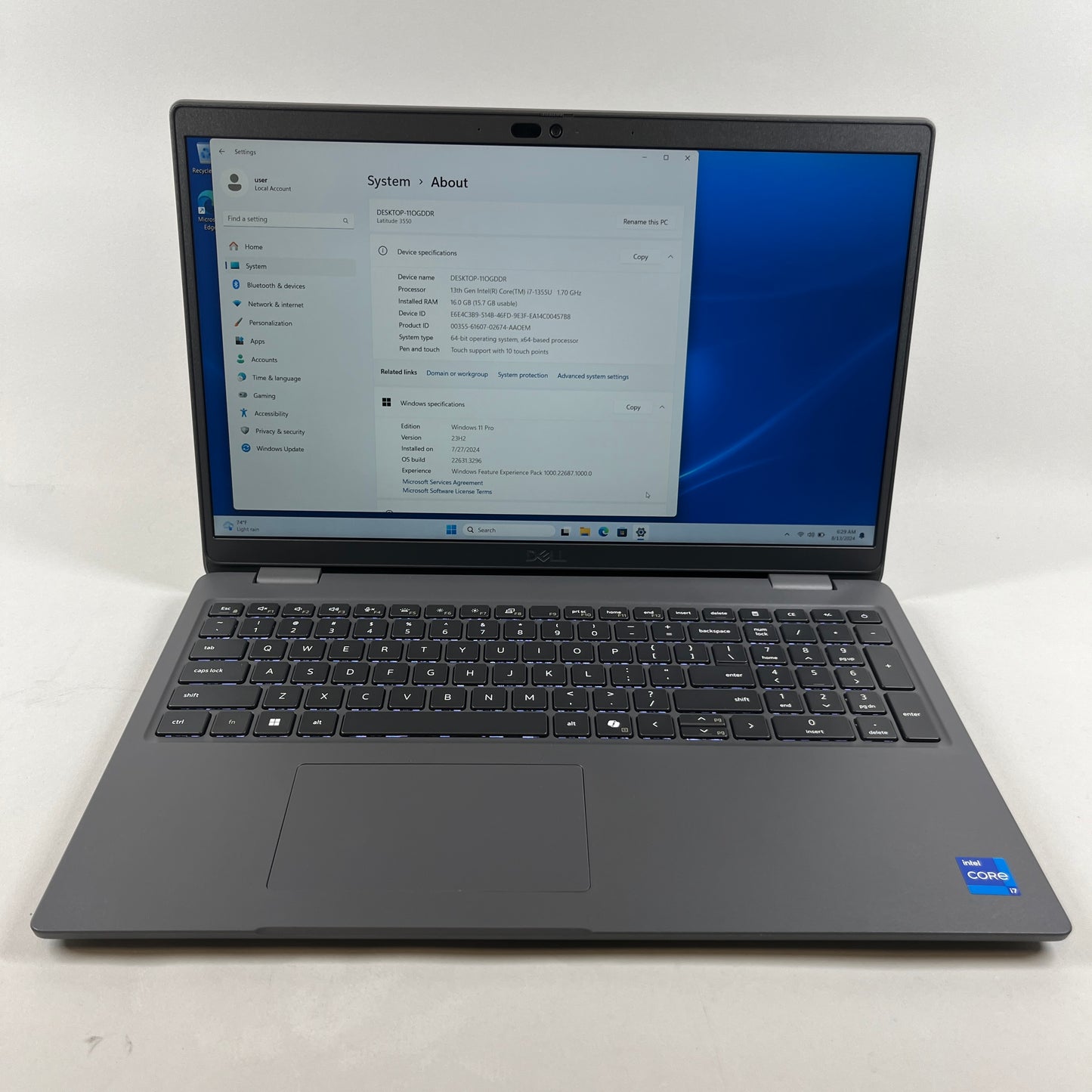 Dell Latitude 3550 P17G 15" i7-1355U 1.7GHz 16GB RAM 512GB