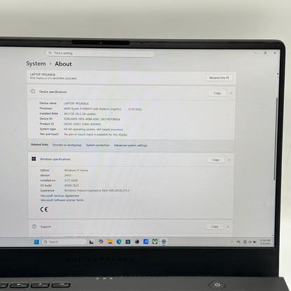Asus ROG Zephyrus G15 15.6" AMD Ryzen 9 6900HS 3.3GHz 40GB RAM 4TB SSD RTX 3060