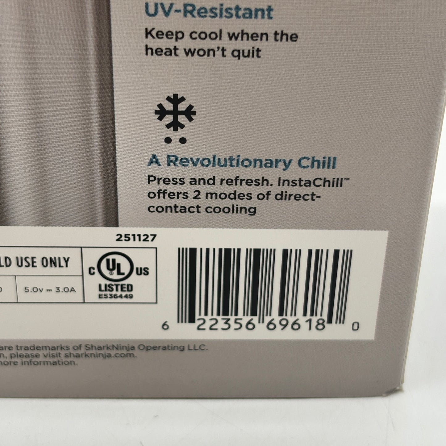 New Shark Chill Pill 3-in-1 Personal Cooling System w/Fan, InstaChill, Mist