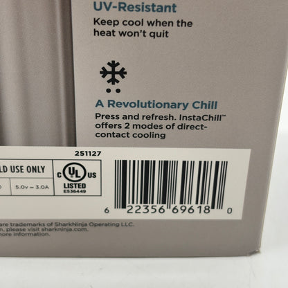 New Shark Chill Pill 3-in-1 Personal Cooling System w/Fan, InstaChill, Mist