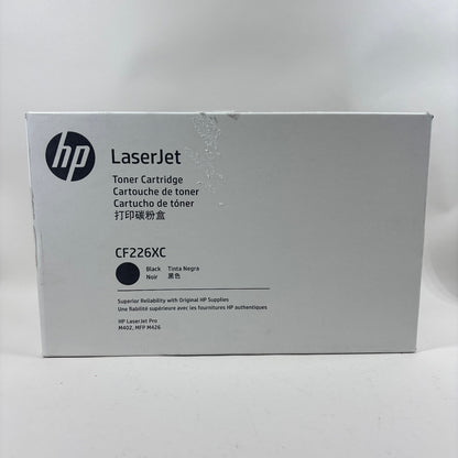 New HP CF226XC CF226-00913 Black LaserJet Toner Cartridge MFG Date 01/2022