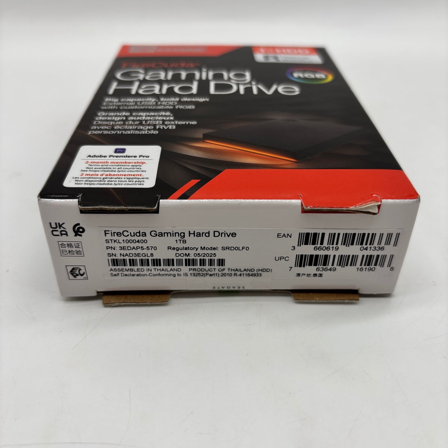 New Seagate 3.5" FireCuda 1TB USB-C HDD SRD0LF0