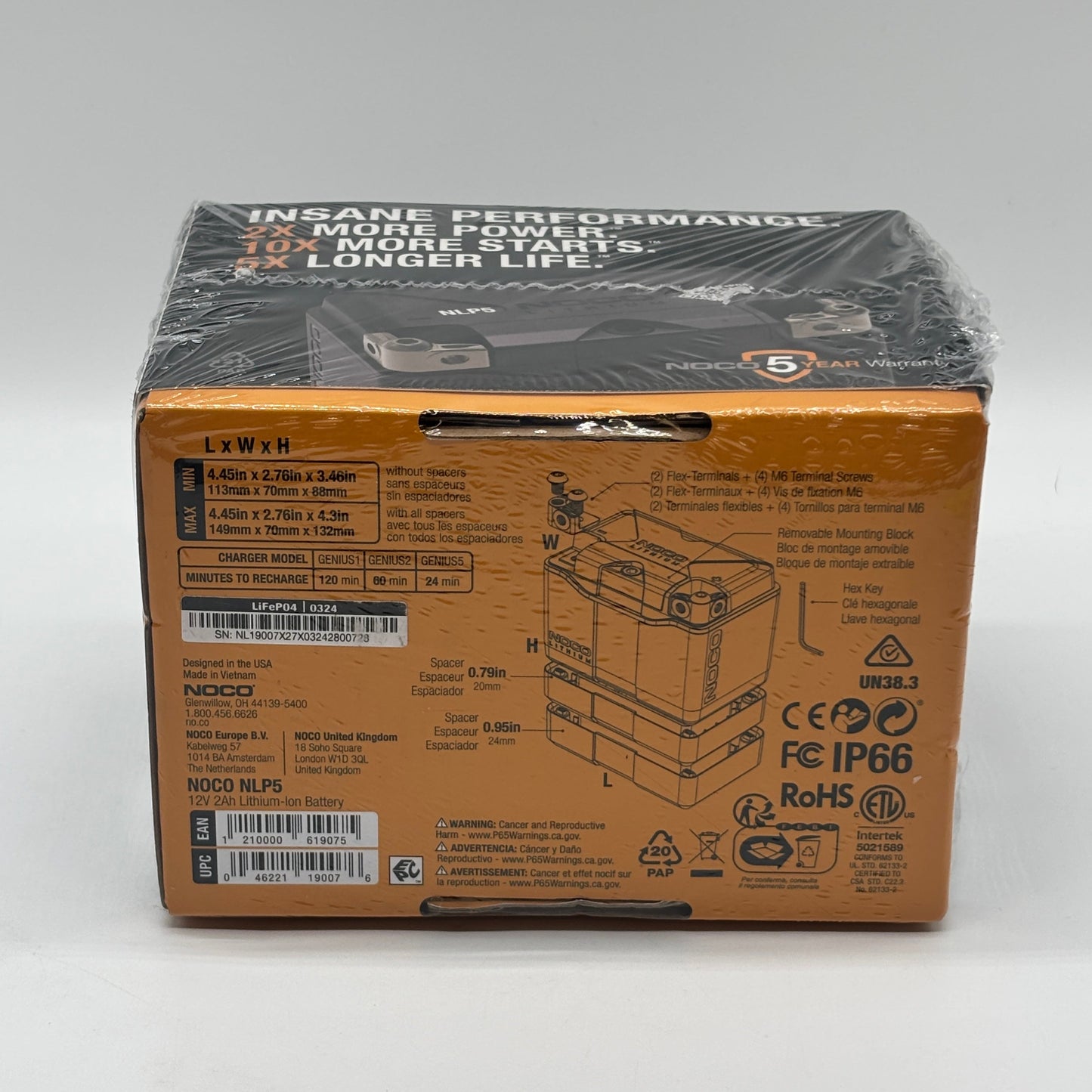 New Noco NLP5 12V Lithium Battery