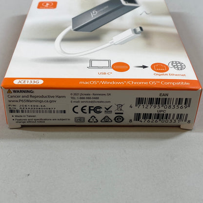 New j5create USB-C to Gigabit Ethernet Adapter JCE133G