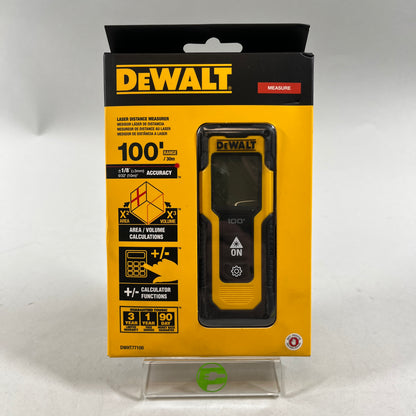 New DeWalt DWHT77100 8" - 100' Laser Distance Measure