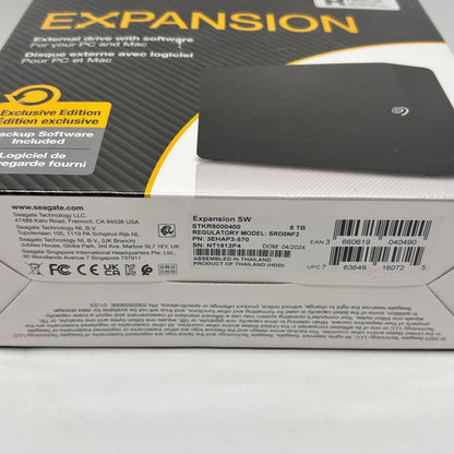 New SeaGate Expansion 8TB External HDD STK8000400