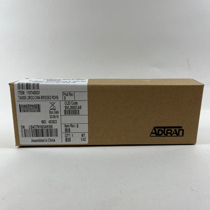 New ADTRAN TA5000 LMIO2-CH64 BRIDGED REAR PANEL  1187400G1