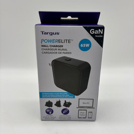 New Targus PowerElite 65W International Wall Charger GAN