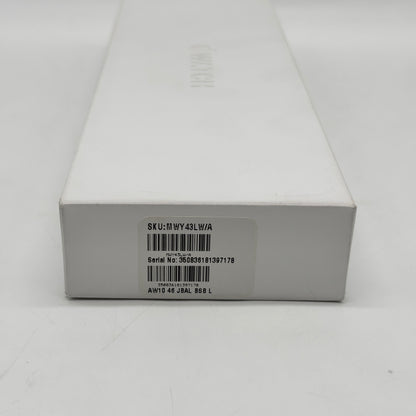 Unlocked Apple Watch Series 10 46MM Black Aluminum Black Sport Band MWY43LW/A
