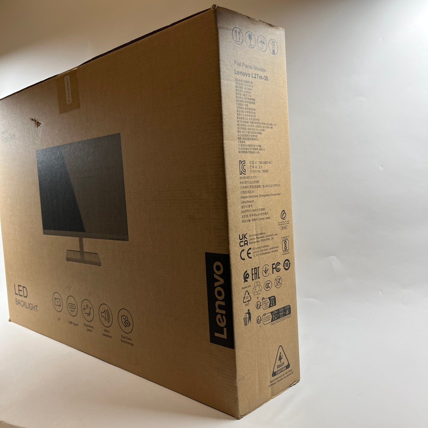 New Lenovo 27" C21270FLO TFT LCD Flat 75Hz Flat Panel Monitor