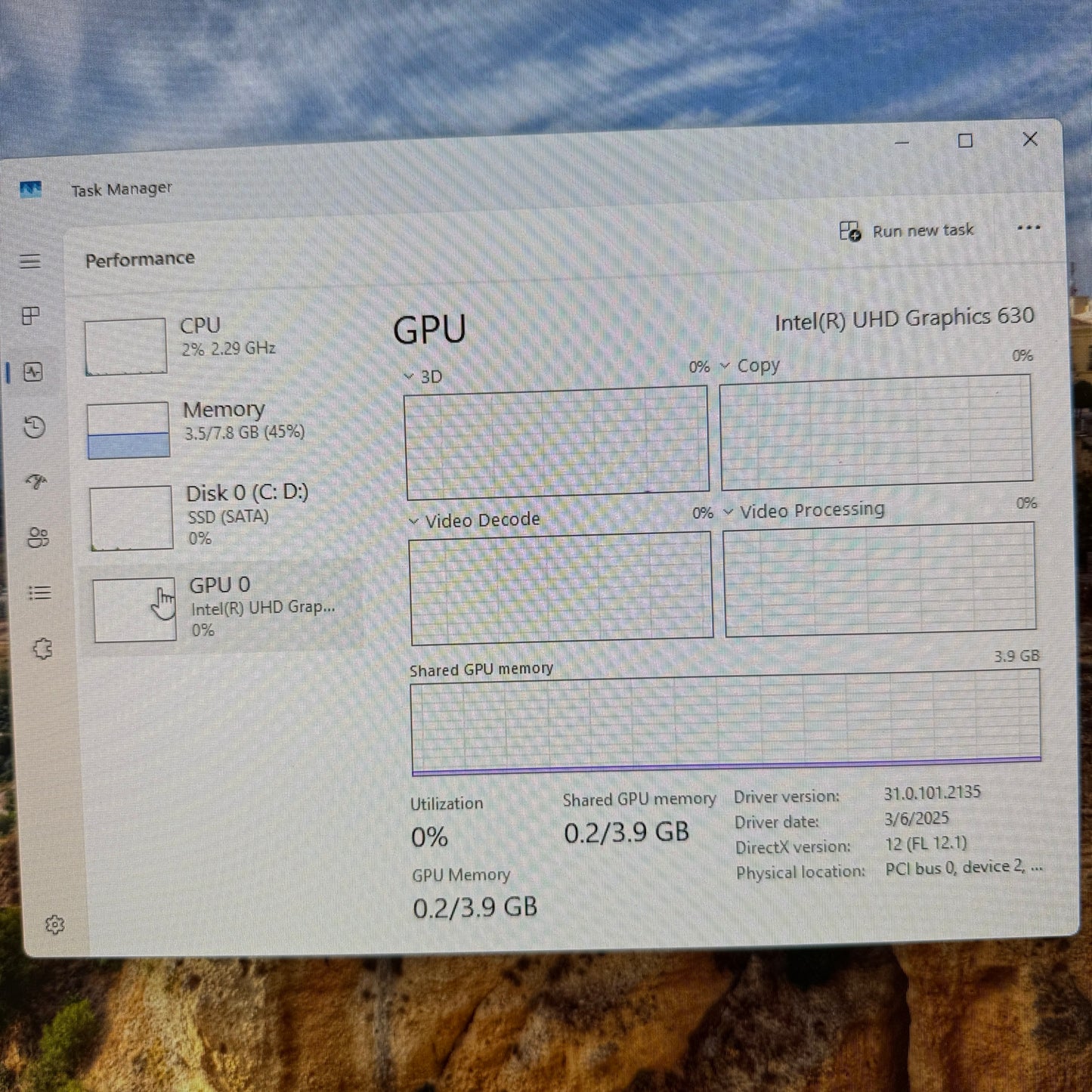 HP ProDesk 600 G5 Desktop Mini 7PD96UT#ABA Core i5-9500T 6GB RAM 256GB SSD