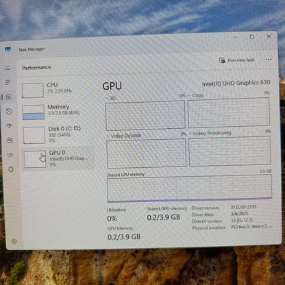 HP ProDesk 600 G5 Desktop Mini 7PD96UT#ABA Core i5-9500T 6GB RAM 256GB SSD