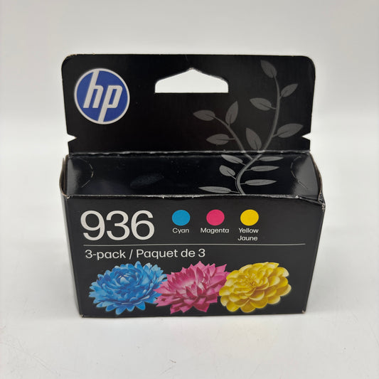 New HP 936 6C3Z3LN Yellow, Cyan and Magenta Ink Cartridge Exp- 09/2027