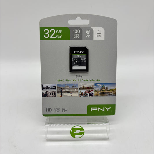 New PNY Elite SDHC 32GB Flash Card