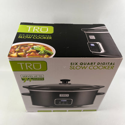 New TRU 6 QT. Digital  Slow Cooker  SC-603BK