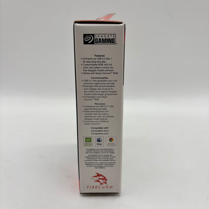 New Seagate 3.5" FireCuda 1TB USB-C HDD SRD0LF0