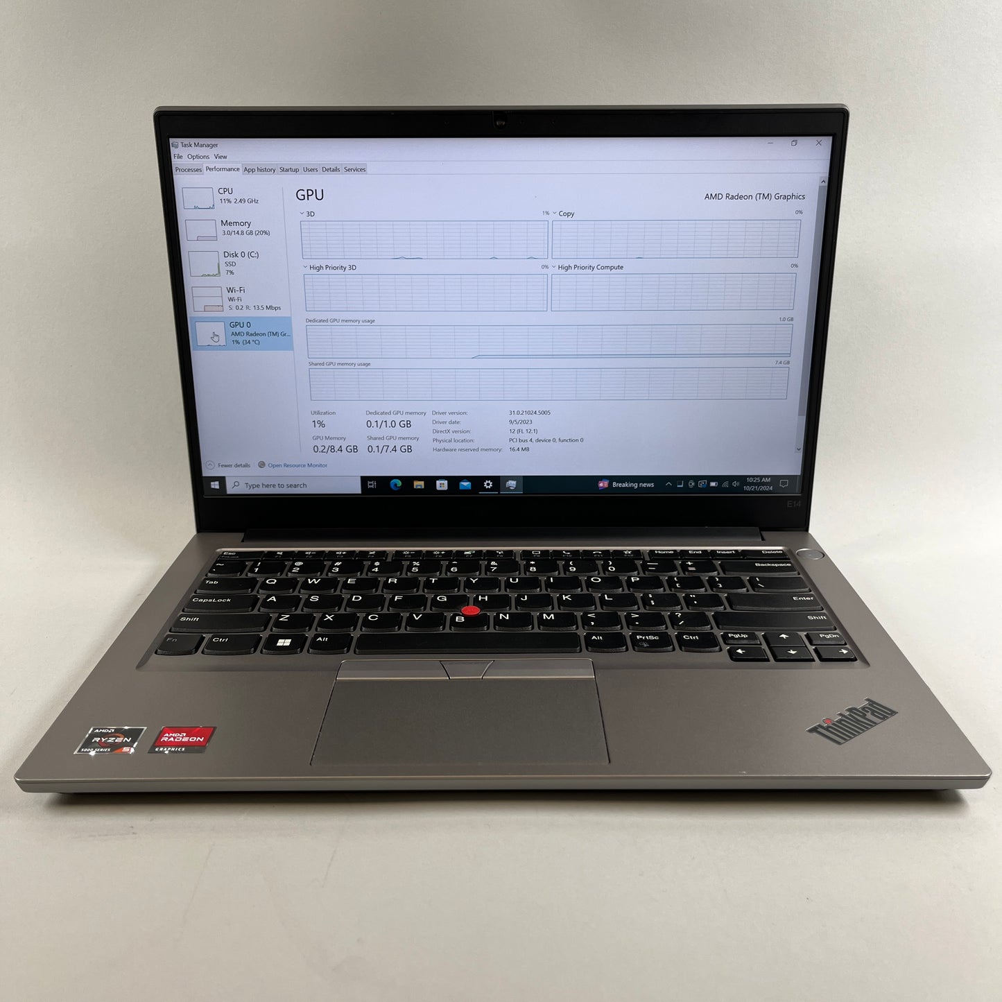 Lenovo ThinkPad E14 Gen 4 14" Ryzen 5 5625U 2.3GHz 16GB RAM 256GB SSD