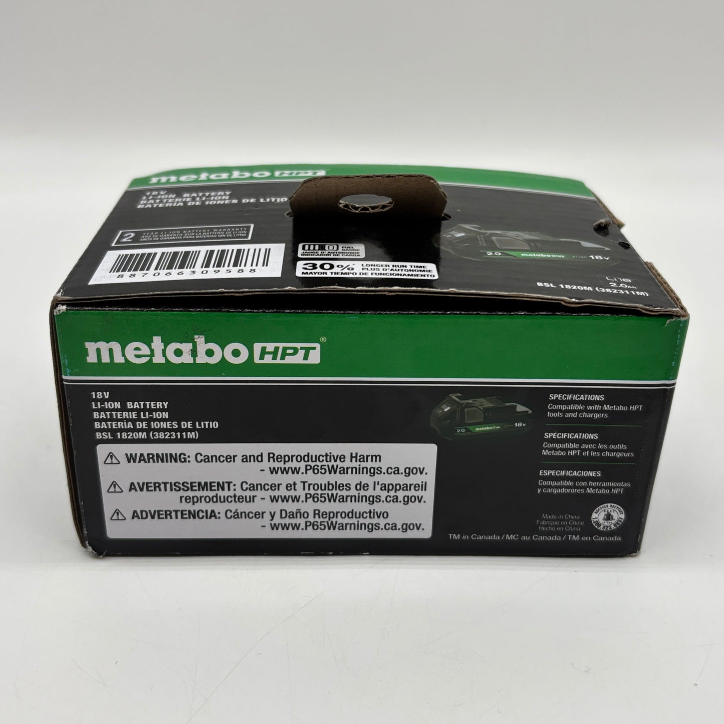 New Metabo HPT 18V Li-Ion Battery BSL 1820M