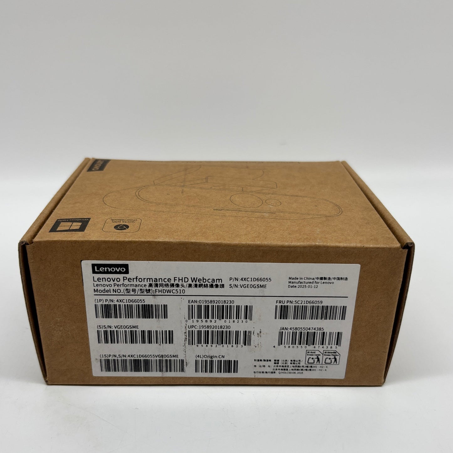 New Lenovo Webcam Lenovo Webcam 1P4XC1D66055