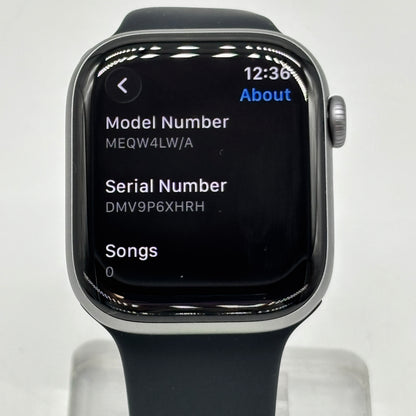 GPS Only Apple Watch Series 11 42MM Silver Aluminum Black Sport Band MEQW4LW/A