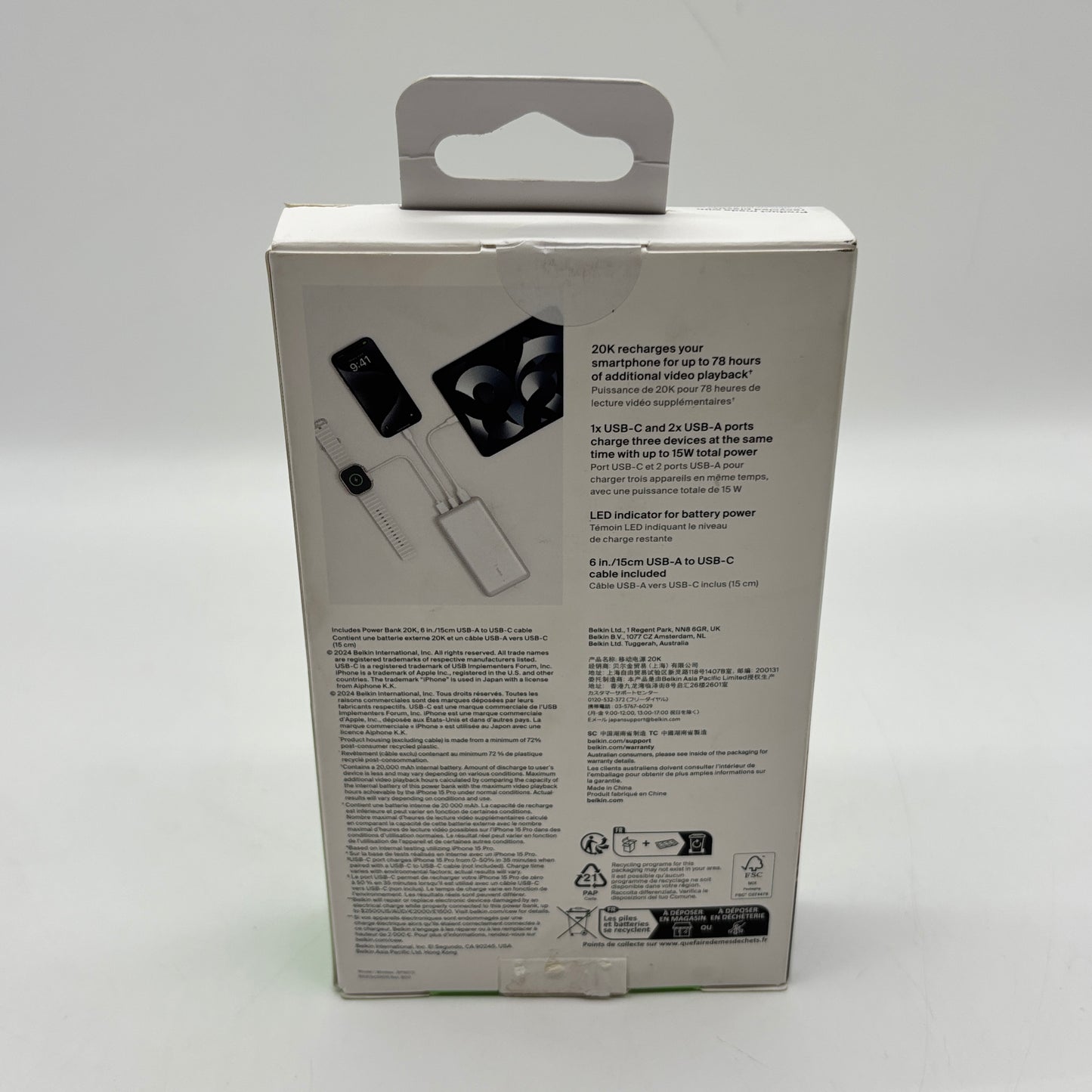 New Belkin BoostCharge Pro PowerBank 20K BPB012BT