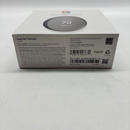 New Google Nest Smart Thermostat GA02081-US
