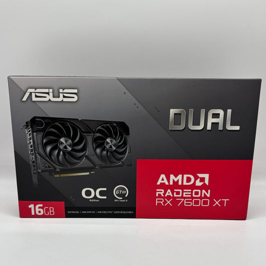 New Asus Radeon RX 7600 XT 16GB GDDR6 Graphics Card DUAL-RX7600XT-O16G