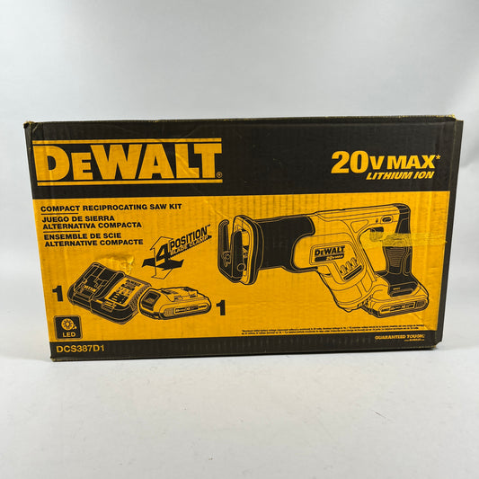 New DeWalt DCS387D1 20V MAX Compact Reciprocating Saw Kit