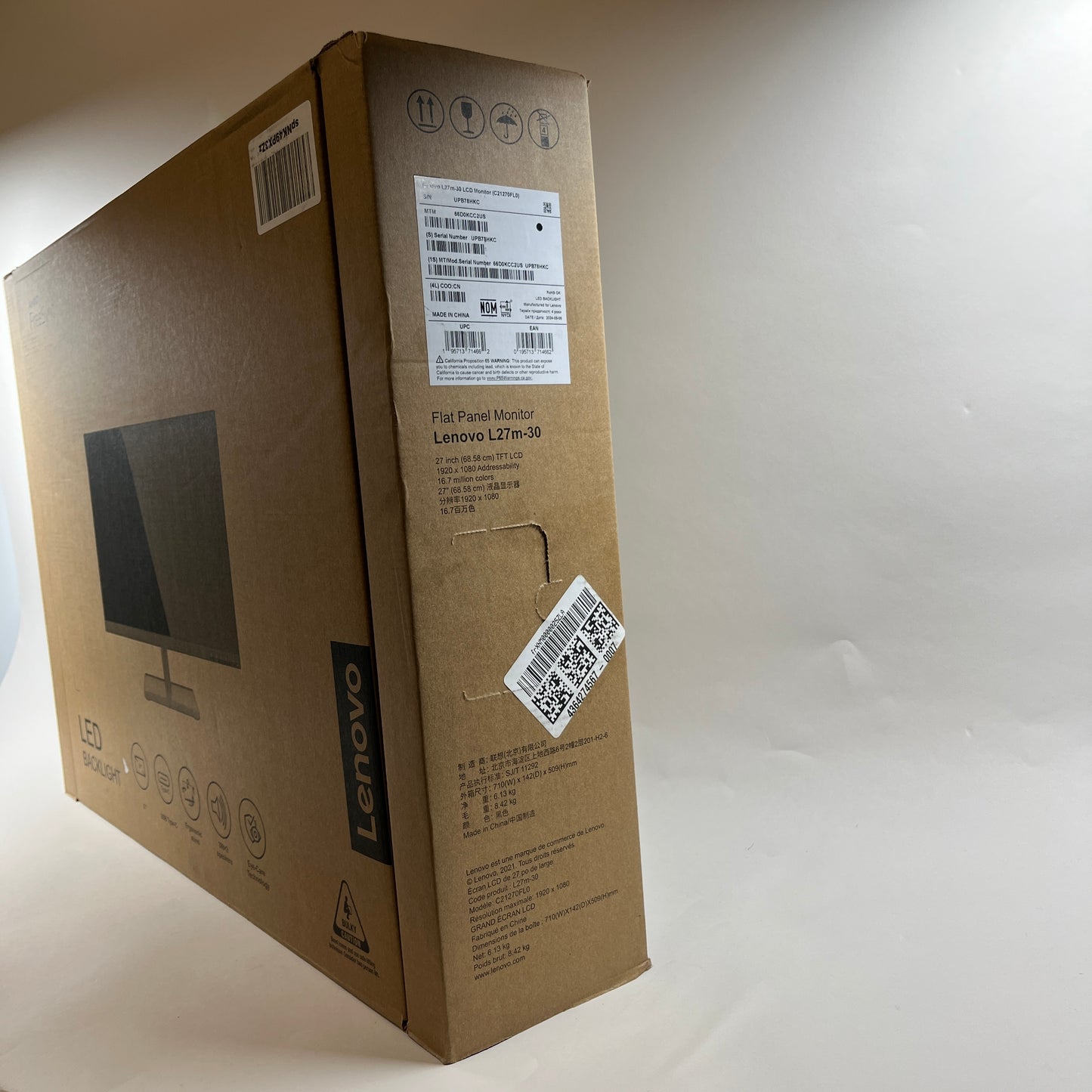 New Lenovo 27" C21270FLO TFT LCD Flat 75Hz Flat Panel Monitor