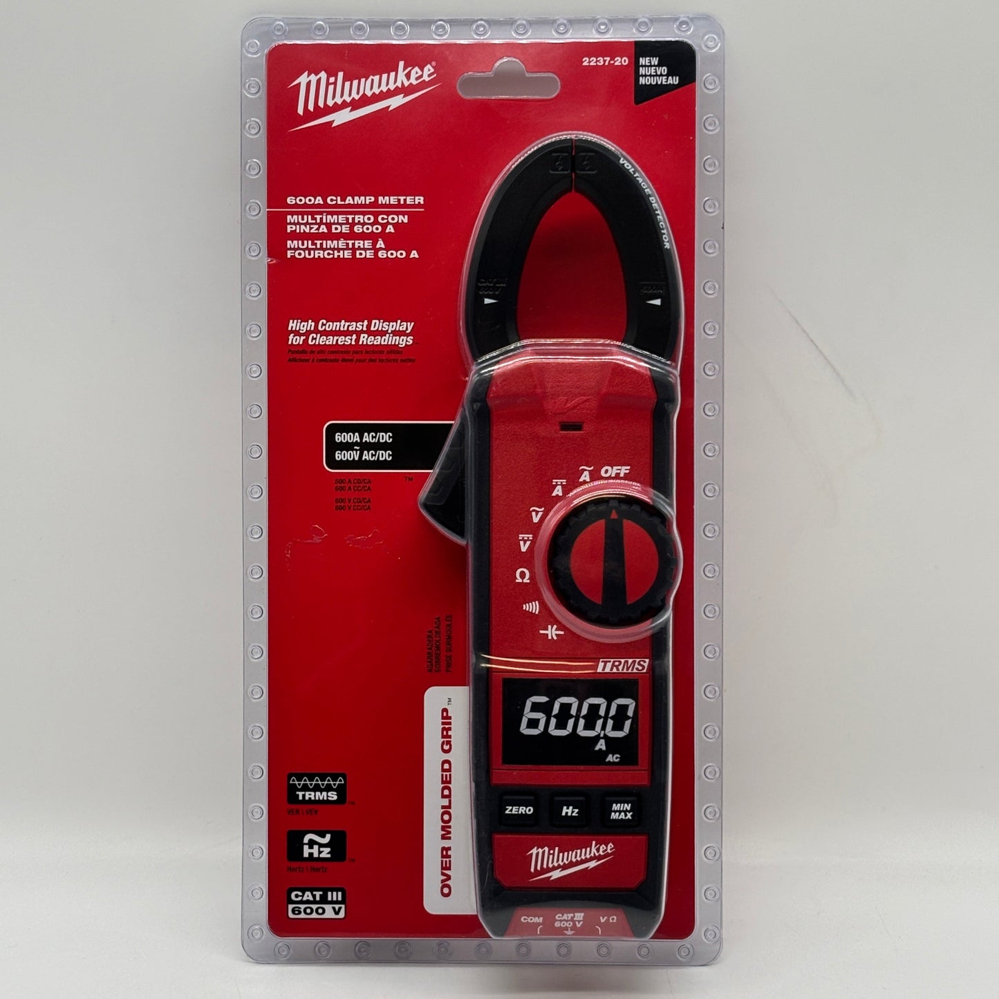 New Milwaukee 2237-20 CAT III 600v 600A Clamp Meter