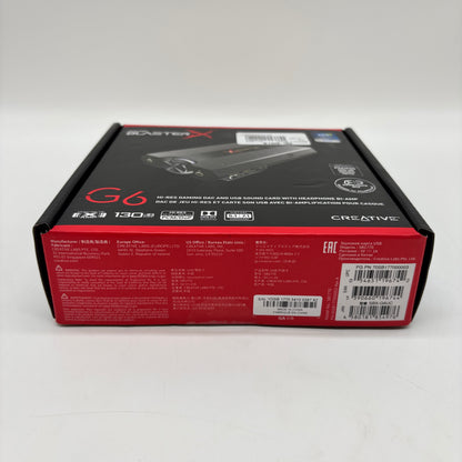 New Creative Labs Sound BlasterX G6 Gaming Sound Card