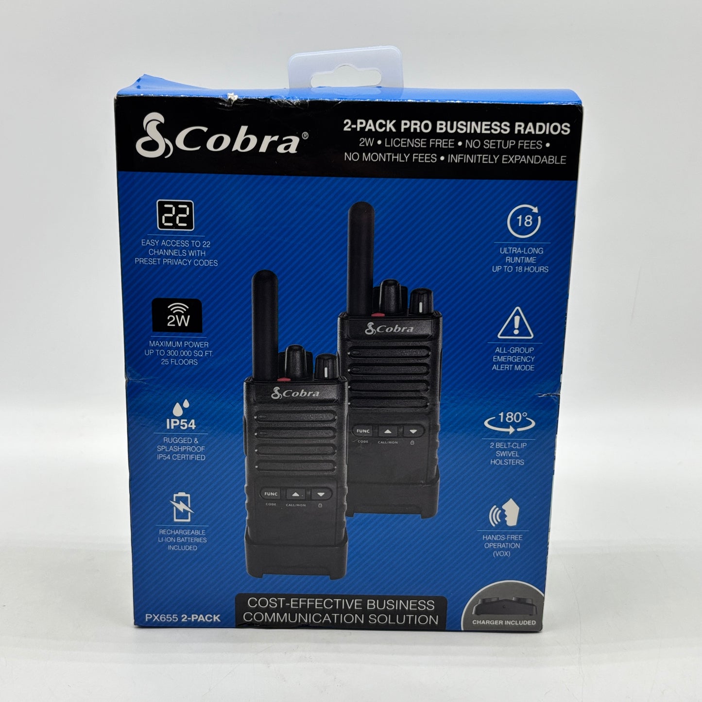 New Cobra PX655 2-Pack Pro Business Radios