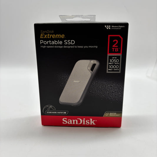 New Sandisk Extreme 2TB Portable SSD SDSSDE51-2T00-AW25