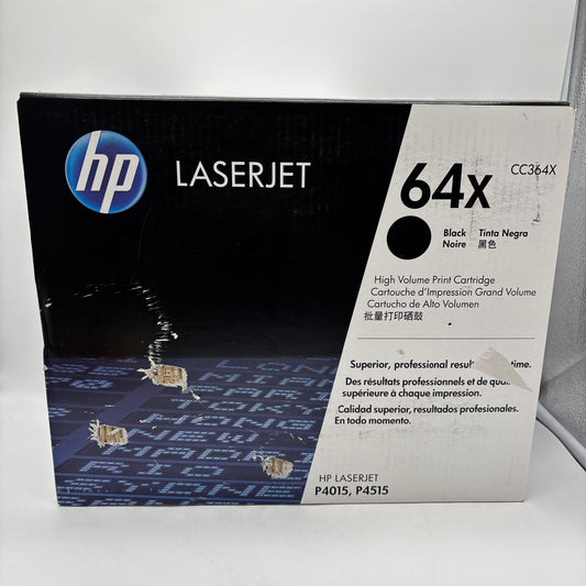 New HP 64x CC364X Black Print Cartridge MFG Date 11/2025