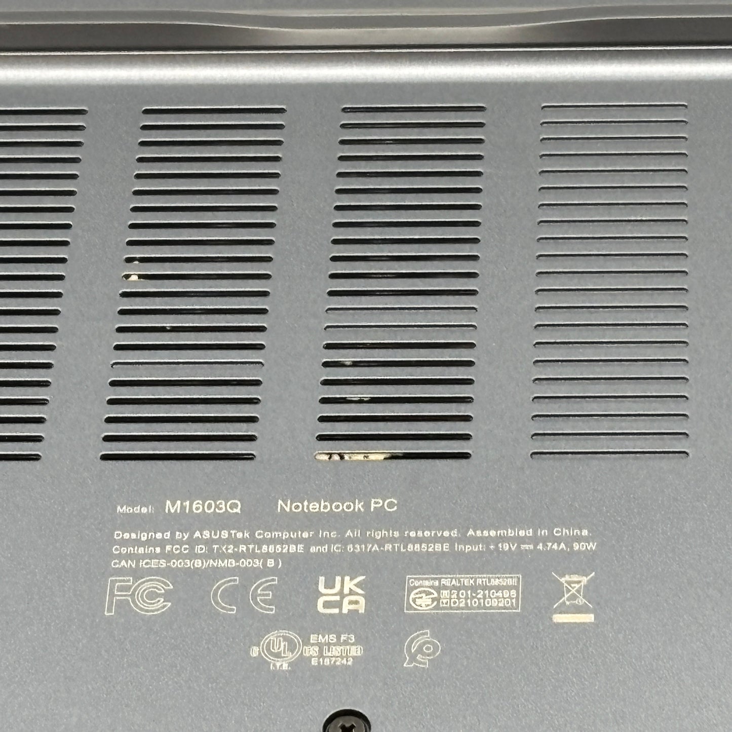 Asus Vivobook M1603Q 16" Ryzen 7 5800HS 3.2GHz 12GB RAM 512GB SSD