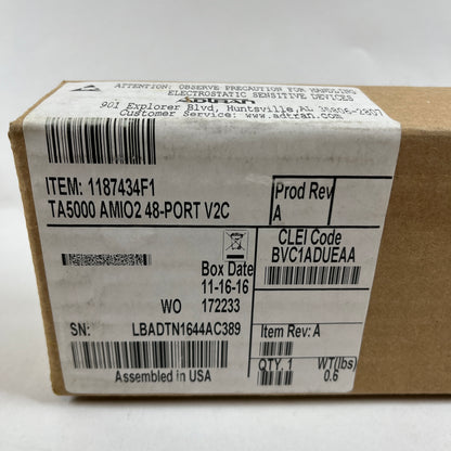 New ADTRAN TA5000 AMI02 48-PORT V2C ACCESS MODULE 1187434F1