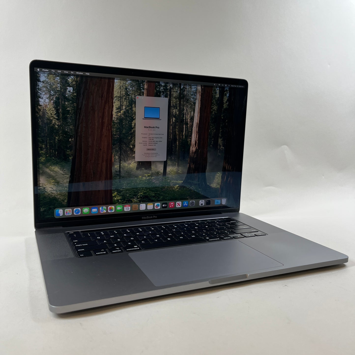 2019 Apple MacBook Pro 16" i7-9750H 2.6GHz 16GB RAM 512GB SSD Silver A2141